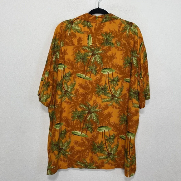 Vintage Puritan Orange Green Vacation Palm Tree Hawaiian Tropical Shirt Size XL - Picture 4 of 8